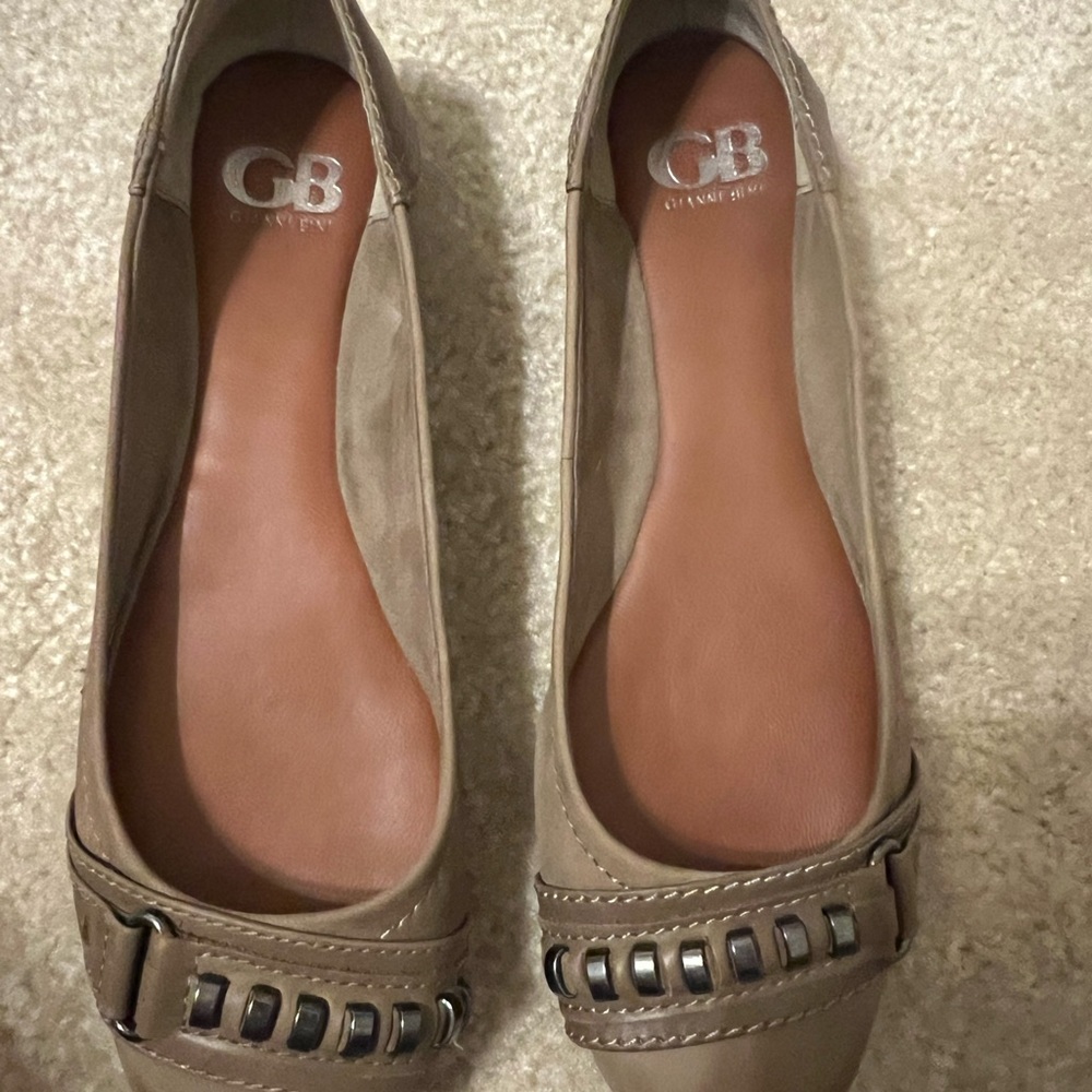Gianni Bini Women's Light  Brown Flats with Studded Detail
